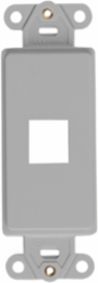 QUICKPORT Decora Insert, 1-Port, Gray, Fits NEMA Openings