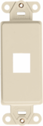 QUICKPORT Decora Insert 1-Port, Ivory, RoHS Compliant