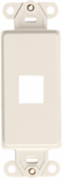 QUICKPORT Decora Insert, 1-Port, Light Almond, RoHS Compliant