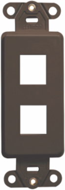 QUICKPORT Decora 2-Port Insert, Brown - Fits NEMA Openings, RoHS Compliant