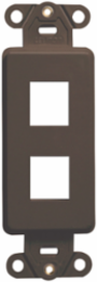 QUICKPORT Decora 2-Port Insert, Brown - Fits NEMA Openings, RoHS Compliant
