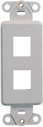 QUICKPORT Decora Insert 2-Port Gray for Voice, Data, Audio, Video Applications