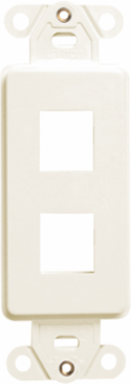 QUICKPORT Decora Insert, 2-Port, Ivory - Flush Mount, High Port Density