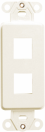 QUICKPORT Decora Insert, 2-Port, Ivory - Flush Mount, High Port Density