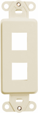 QUICKPORT Decora Insert 2-Port, Light Almond, High Port Density