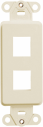 QUICKPORT Decora Insert 2-Port, Light Almond, High Port Density