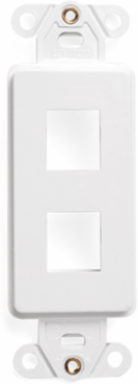 QUICKPORT Decora Insert, 2-Port, White, RoHS Compliant