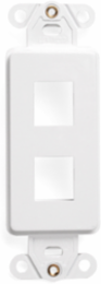 QUICKPORT Decora Insert, 2-Port, White, RoHS Compliant