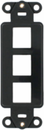 QUICKPORT Decora Insert 3-Port - RoHS Compliant, Black