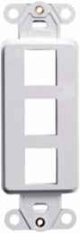 QUICKPORT Decora Insert, 3-Port, Gray, RoHS Compliant