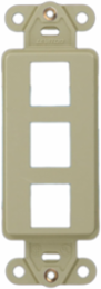 QUICKPORT Decora Insert 3-Port, Ivory - RoHS Compliant, True Decora Design