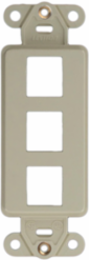 QUICKPORT Decora Insert 3-Port Light Almond, RoHS Compliant