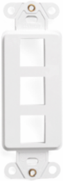 QUICKPORT Decora Insert 3-Port, White, RoHS Compliant