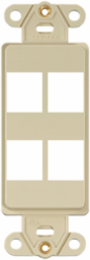 QUICKPORT™ Decora Insert 4-Port, Ivory - RoHS Compliant, True Decora Design