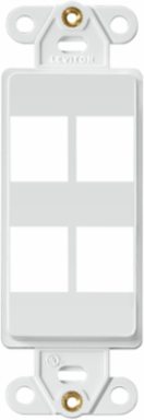 QUICKPORT Decora Insert 4-Port White, RoHS Compliant