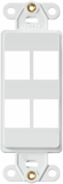 QUICKPORT Decora Insert 4-Port White, RoHS Compliant