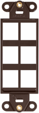 QUICKPORT Decora Insert 6-Port Brown, NEMA Compliant