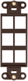 QUICKPORT Decora Insert 6-Port Brown, NEMA Compliant