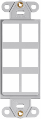 QUICKPORT Decora Insert 6-Port Gray, NEMA Compatible