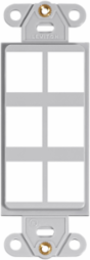 QUICKPORT Decora Insert 6-Port Gray, NEMA Compatible