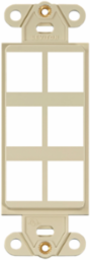 QUICKPORT Decora Insert 6-Port, Ivory, NEMA Compatible