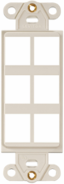 QUICKPORT Decora Insert 6-Port, Light Almond, RoHS Compliant