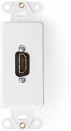 Decora HDMI Feedthrough QUICKPORT Connector, Single Gang, White