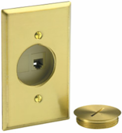 QuickPort Floor Jack Assembly with 6P6C Jack, Solid Brass, UL/CSA Certified