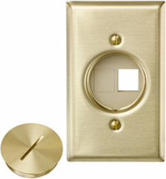 QUICKPORT Floor Jack Assembly, Solid Brass, 2 Blank QuickPorts, UL/CSA Certified