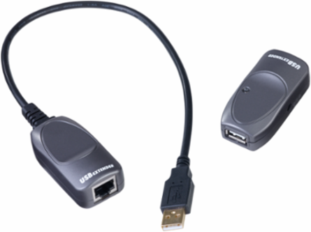 USB 1.1 Extender Transmitter and Receiver, 50 Meter Range