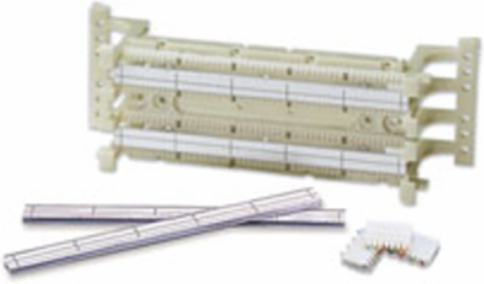 Cat 5e Wall-Mount Wiring Block Kit, 100-Pair with Labels and Clips