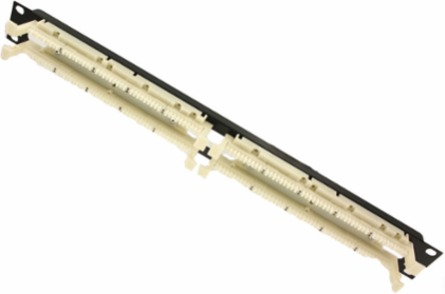 Cat 5e Rack-Mount Wiring Block Kit, 100-Pair 1RU Panel with Clips