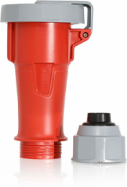 LEV Series 20A IEC Pin & Sleeve Connector, 480V, IP66/IP67/IP68/IP69K, Screwless Clamp