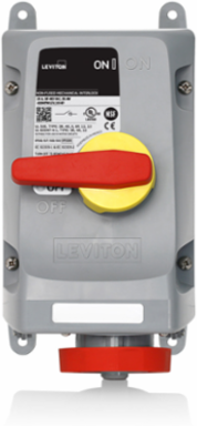 LEV Series 20 Amp 480 Volt 3-Phase Pin & Sleeve Interlock, Watertight IP66/IP67/IP68/IP69K