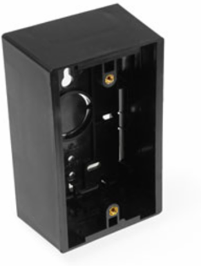 Surface-Mount Back Box 1-Gang, 1.89 Inch Depth, Black, RoHS Compliant