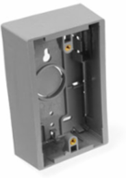 Surface-Mount Back Box, Single-Gang, 1.45 Inch Depth, Gray