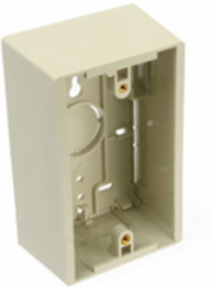 Surface-Mount Back Box, Single-Gang, 1.89 Inch Depth, Ivory