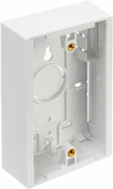 Surface-Mount Back Box, Single-Gang, 1.45 Inch Depth, White