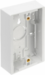 Surface-Mount Back Box, Single-Gang, 1.45 Inch Depth, White