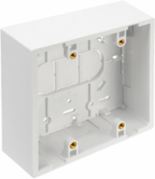 Surface-Mount Dual-Gang Back Box, 1.89 Inch Depth, White
