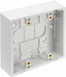 Dual-Gang Surface-Mount Back Box 1.45 Inch Depth, White