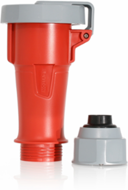 LEV Series 30A 480V IEC Pin & Sleeve Connector, Screwless Clamp, IP66/IP69K