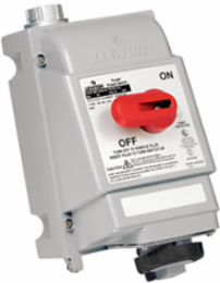 30 Amp 600 Volt 3-Phase Mechanical Interlock Receptacle, IP67 Watertight