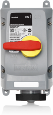 LEV Series 30 Amp 600 Volt 3-Phase Fused Mechanical Interlock, IP69K, Black