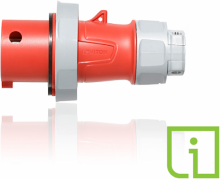 LEV Series IEC Pin & Sleeve Plug, 30 Amp, 480 Volt, Watertight, Industrial Grade