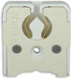 Medium Base Bi-Pin Fluorescent Lampholder, 660W, Screw Mount, White