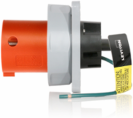 LEV Series IEC Pin & Sleeve Inlet 60 Amp 125/250 Volt Watertight Orange