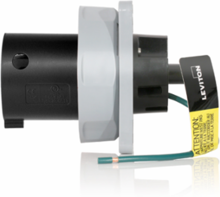 60 Amp IEC Pin & Sleeve Inlet, 600V, 3-Phase, IP66/IP67/IP68/IP69K
