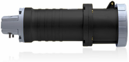 60 Amp 3-Phase North American Pin & Sleeve Connector, IP67 Watertight, Black