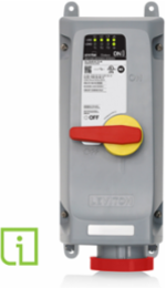 60 Amp Mechanical Interlock, 480 Volt, 3-Phase, IP66/IP67/IP68/IP69K, Red
